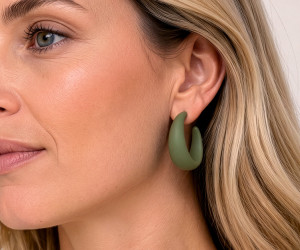 Oberon Green Hoop Earrings, personal accessory