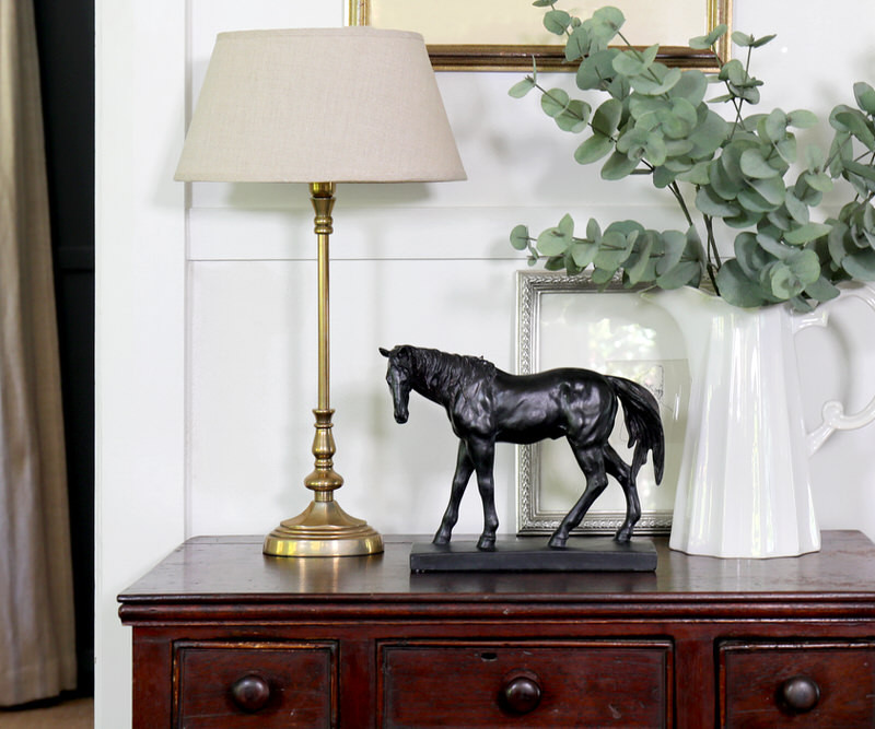 Antique Black Horse - Standing