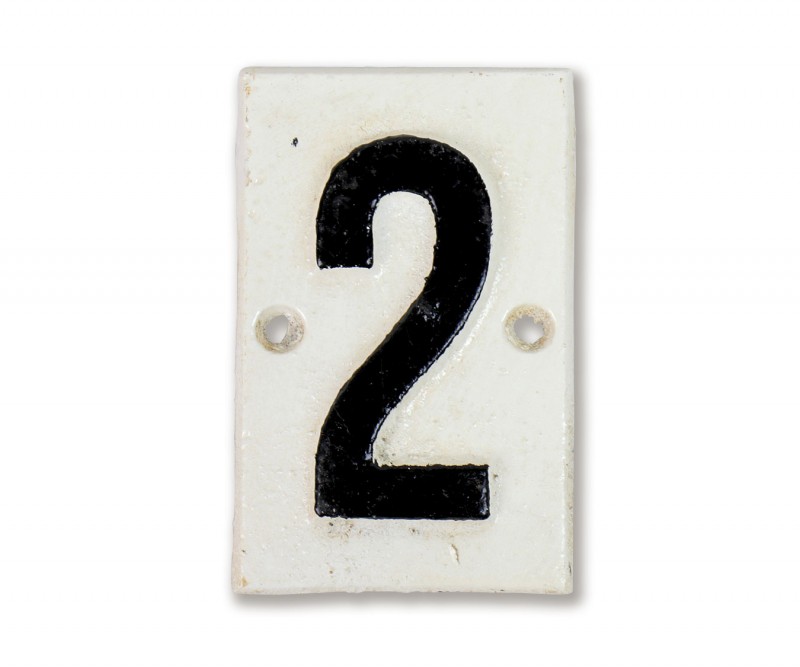 Lambeth Vintage House Number - 2