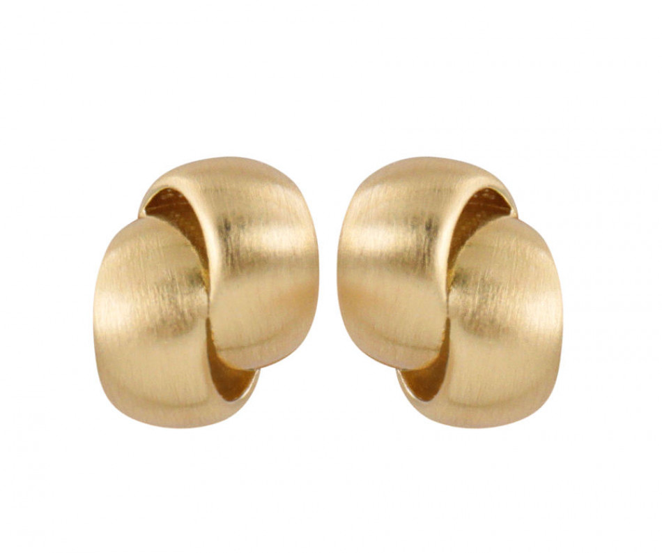 Bronte Brushed Gold Hoop Huggies, a practical household cleaning accessory