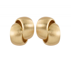 Bronte Brushed Gold Hoop Huggies, a practical household cleaning accessory