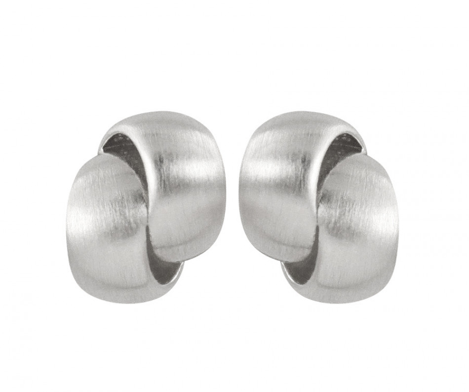 Bronte Brushed Silver Hoop Huggies, a practical household cleaning accessory