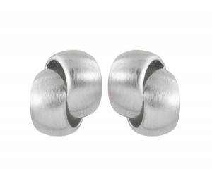 Bronte Brushed Silver Hoop Huggies, a practical household cleaning accessory