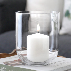 Small Haven Glass Candle Hurricane, decorative tableware