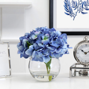 Blue Hydrangea Vase Arrangement - Small, a decorative vessel for flowers or tabletop styling
