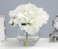 White Hydrangea Vase Arrangement - Small