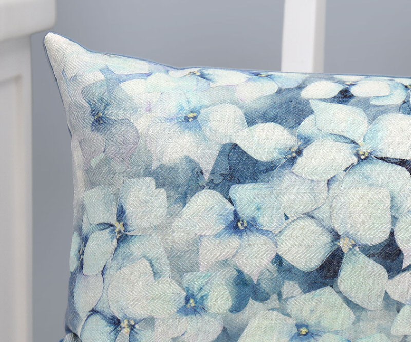 Claudia Blue Hydrangeas Cushion - Rectangle