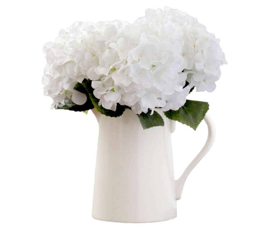 Set 5 Snowball White Hydrangea Bouquet
