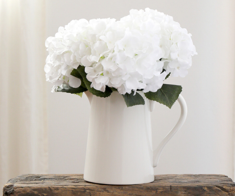 Set 5 Snowball White Hydrangea Bouquet