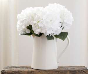 Set 5 Snowball White Hydrangea Bouquet