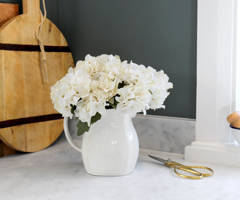 Set 3 Soft Cream Hydrangea Stems