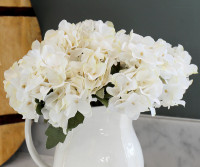 Set 3 Soft Cream Hydrangea Stems