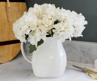 Set 3 Soft Cream Hydrangea Stems