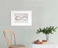 Infinity You & Me Grey Print Framed