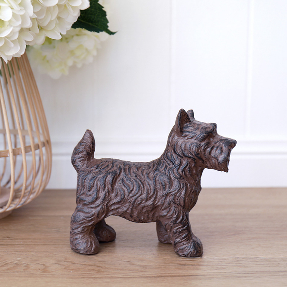 Jack the Dog Cast Iron Doorstop, a functional accent designed to hold a door in place