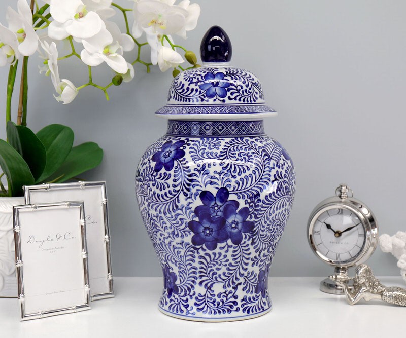 Madeline Floral Ginger Jar - Tall