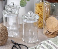 Set 3 Small Ashby Glass Jars