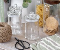 Set 3 Small Ashby Glass Jars