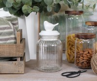 Sussex Sparrow Glass Storage Jar