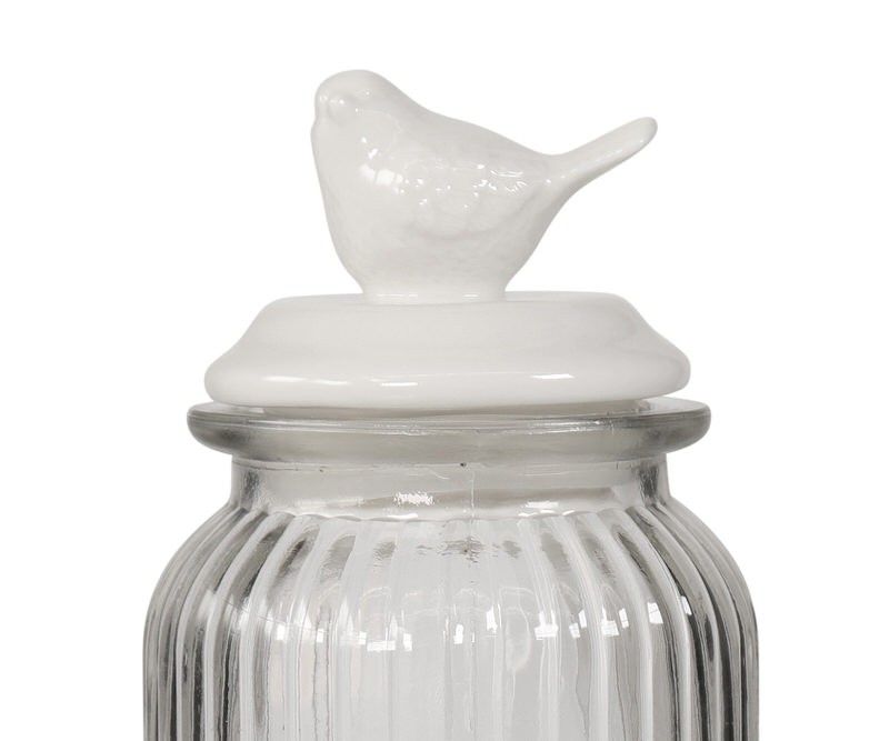 Sussex Sparrow Glass Storage Jar