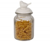 Sussex Sparrow Glass Storage Jar