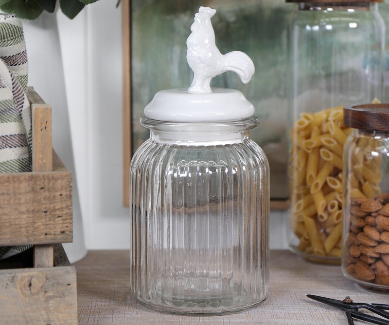 Sussex Rooster Glass Storage Jar