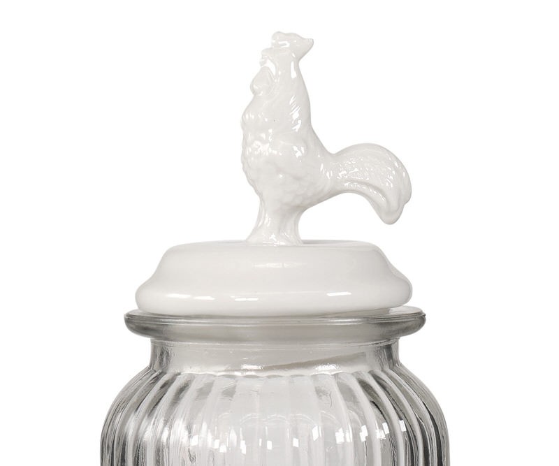 Sussex Rooster Glass Storage Jar