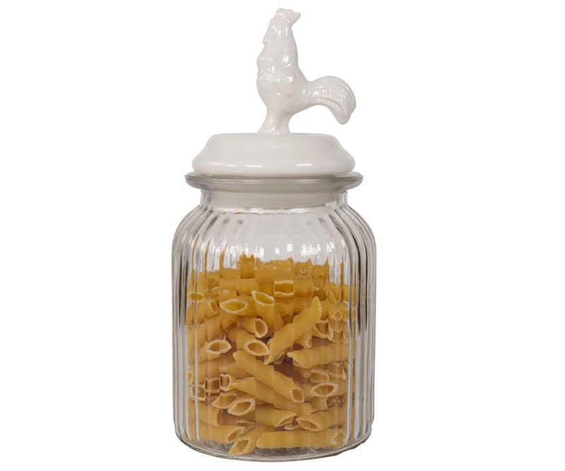 Sussex Rooster Glass Storage Jar