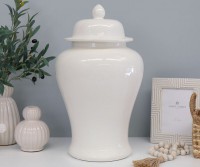 Salisbury White Ginger Jar - Large