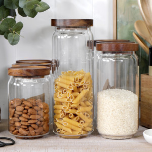 Tall Palmer Glass Jar 1.3L, decorative tableware