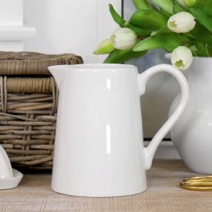 Charlie French White Jug, a decorative jug for serving or flower display