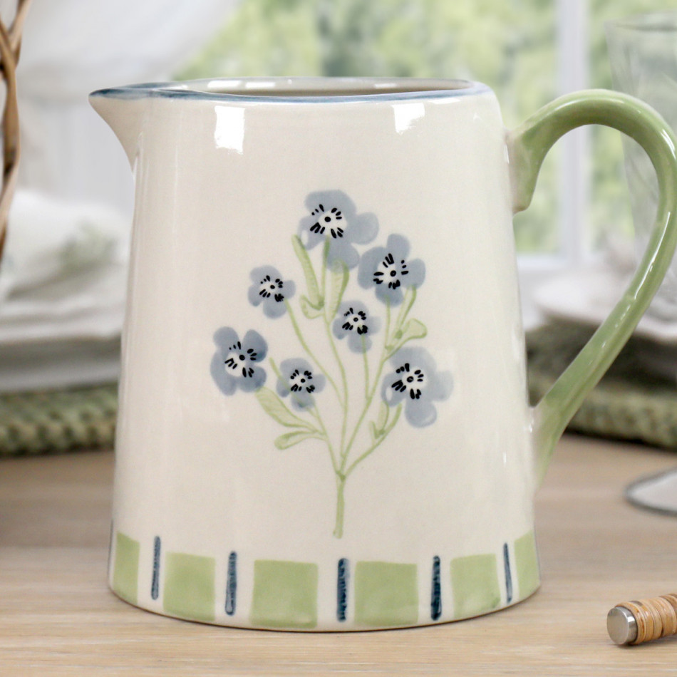 Isobel Blue Floral Jug, decorative tableware