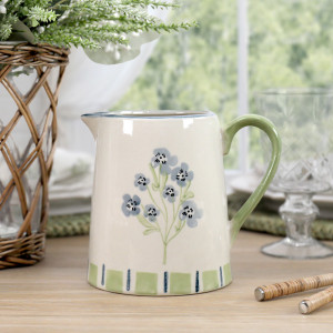 Isobel Blue Floral Jug, a decorative jug for serving or flower display