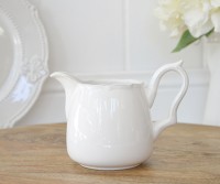 Elise Milk Jug - White Jug Scroll Handle