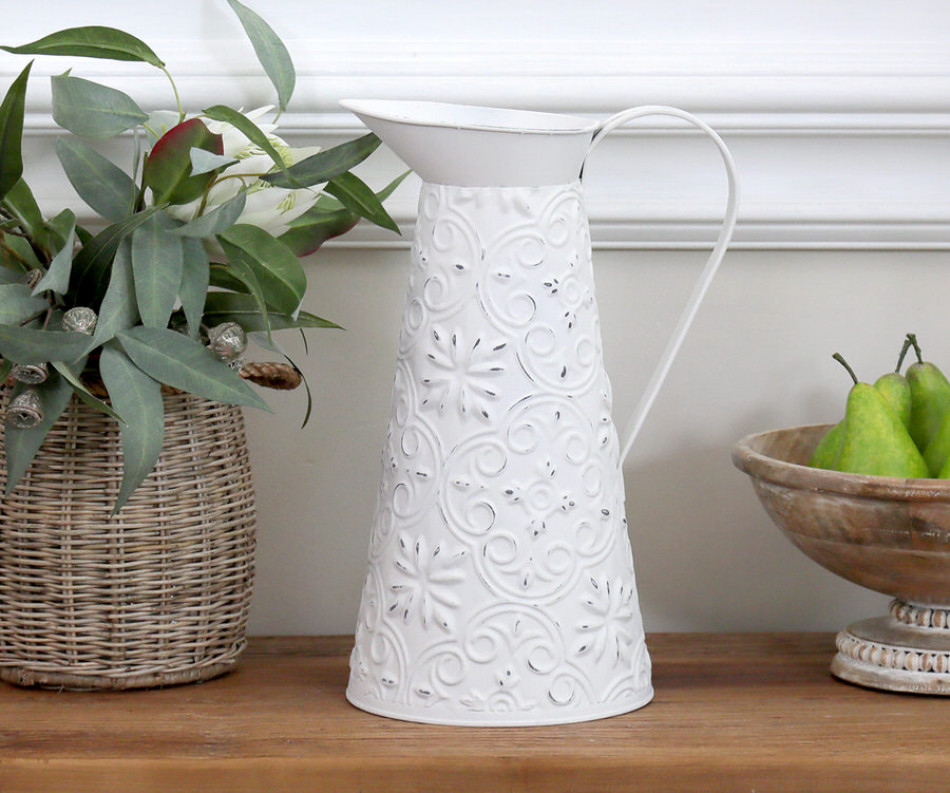 Tall Sonata Embossed Vintage Jug