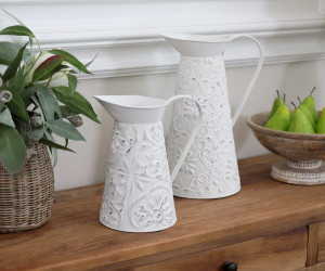 Tall Sonata Embossed Vintage Jug