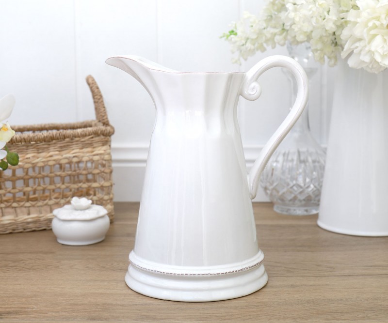 Hartford Fluted White Jug Home Decor Online New Arrivals