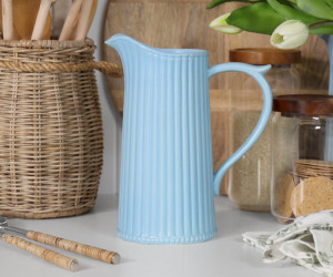 Madison Ribbed Cornflower Blue Jug