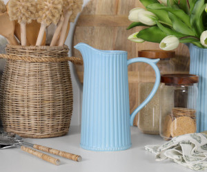 Madison Ribbed Cornflower Blue Jug