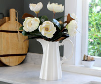 Bordeaux Fluted White Jug