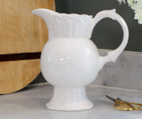 Maison White Jug - White Pitcher