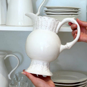 Maison White Jug - White Pitcher