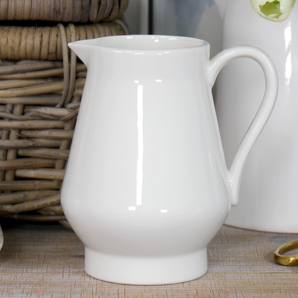 Payton White Porcelain Jug, decorative tableware