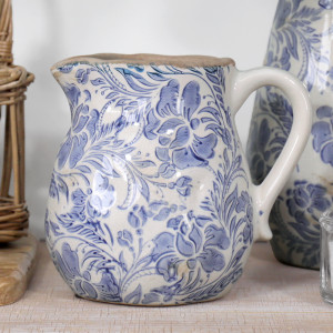 Short Wisteria Lane Blue Jug, decorative tableware