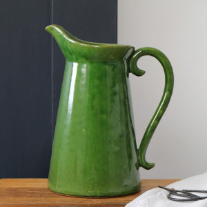 Large Provence Jug - Green, decorative tableware