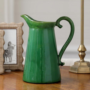 Large Provence Jug - Green, a decorative jug for serving or flower display