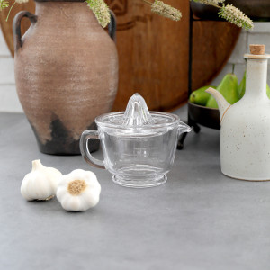 Hemingway Vintage Glass Lemon Juicer, a drinkware piece for serving and tabletop use
