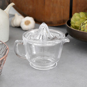 Hemingway Vintage Glass Lemon Juicer, a drinkware piece designed for serving beverages at the table
