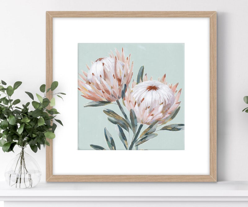 In the Pink Proteas I Framed Print