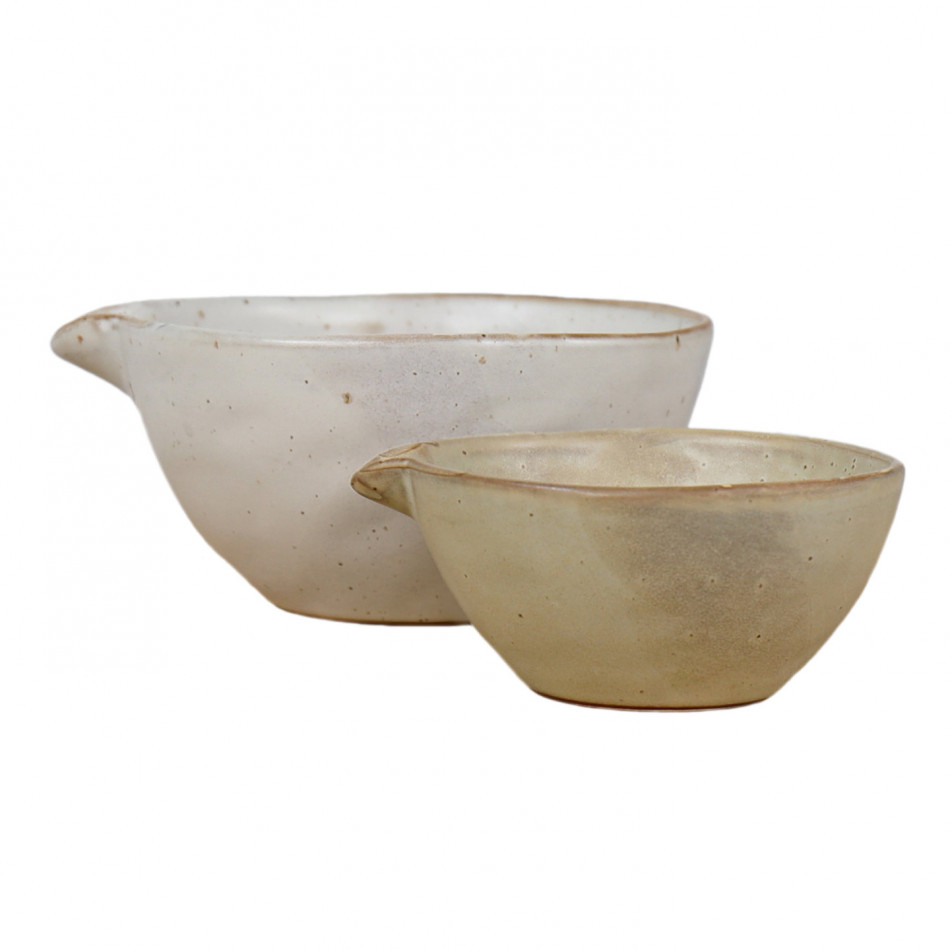 Set 2 Ashbury Ceramic Mixing Bowls, a tabletop piece for serving or decorative display